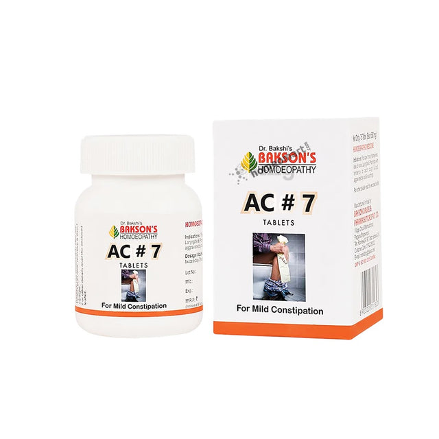 Baksons AC7 Tablets homeopathic laxative for Constipation