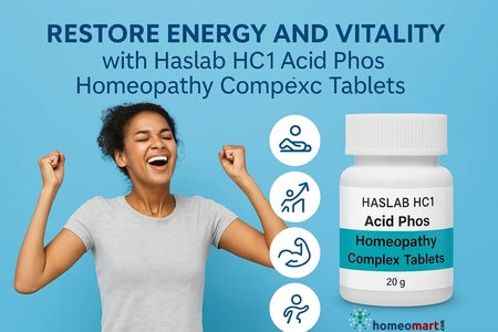 Combat weakness, exhaustion, and mental fatigue with this trusted homeopathic formula. Powered by Acid Phosphoricum, Anacardium, Agaricus, and Nux Vomica, HC1 restores energy, sharpens focus, and supports recovery from stress, overexertion, and illness