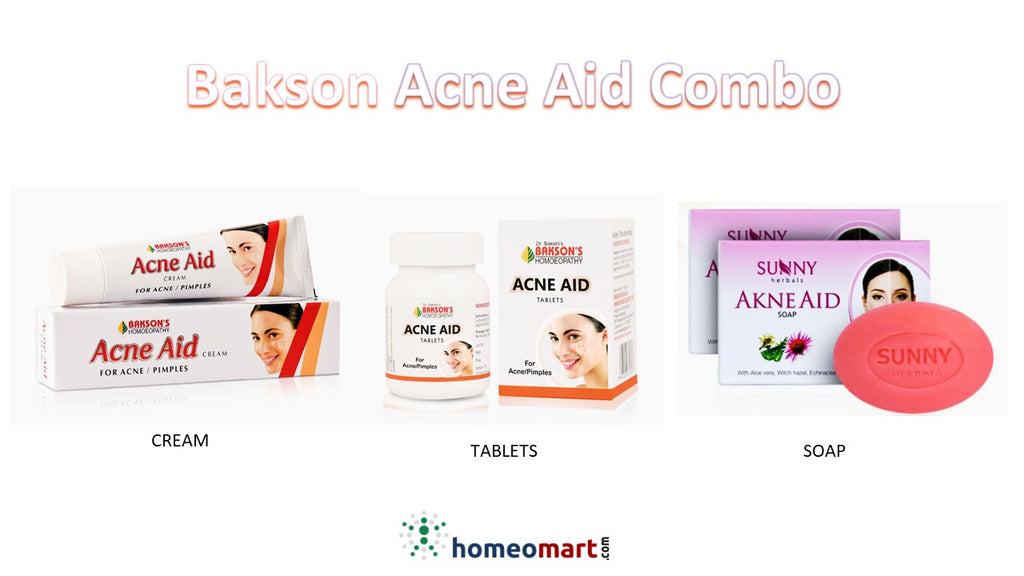 Bakson Acne aid combo with cream tablets soap