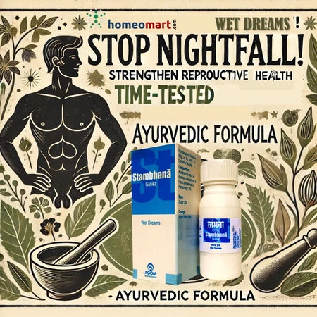 Stop nightfall naturally! Strengthen reproductive health and regulate ejaculation with this time-tested, herbal Ayurvedic formula.