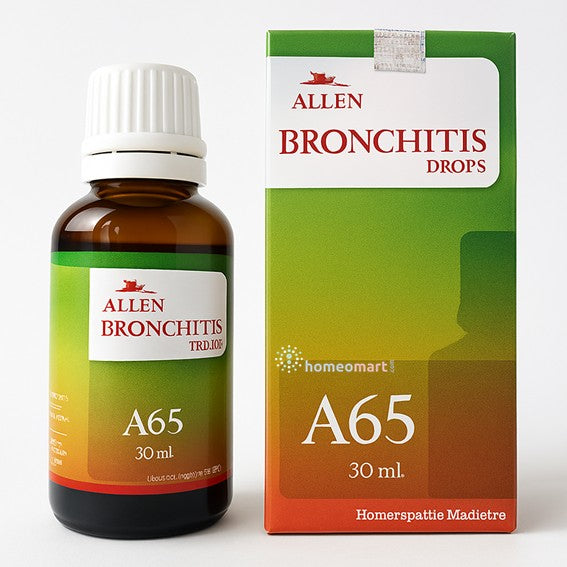 Allen Bronchitis Drops bottle and packaging on a white background