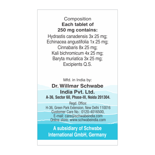 नाक की भीड़ से राहत के लिए श्वाबे अल्फा-एनसी टैबलेट