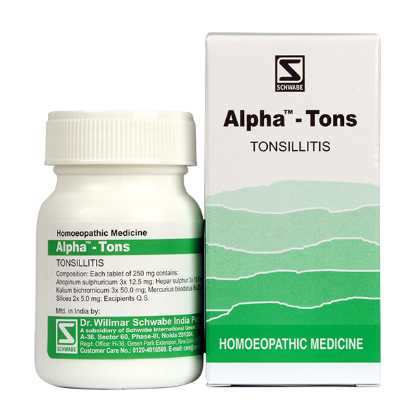 Schwabe Alpha Tons tablets for inflammation of Tonsils