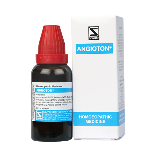 Schwabe Angioton homeopathy Hypotension drops for dizziness, blurred vision.