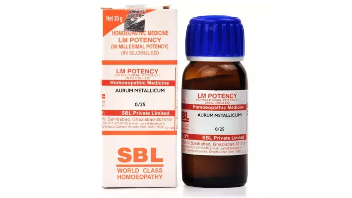 Aurum Metallicum LM Potency Homeopathy Dilution