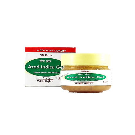 Vashisht Azadirachta Indica Gel, enriched with neem benefits has Anti-bacterial and anti-fungal properties