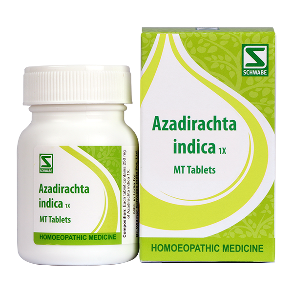 Schwabe Azadirachta 1X homeopathy Tablet, Skin detoxifier for eczema, boils, scabies, ulcers