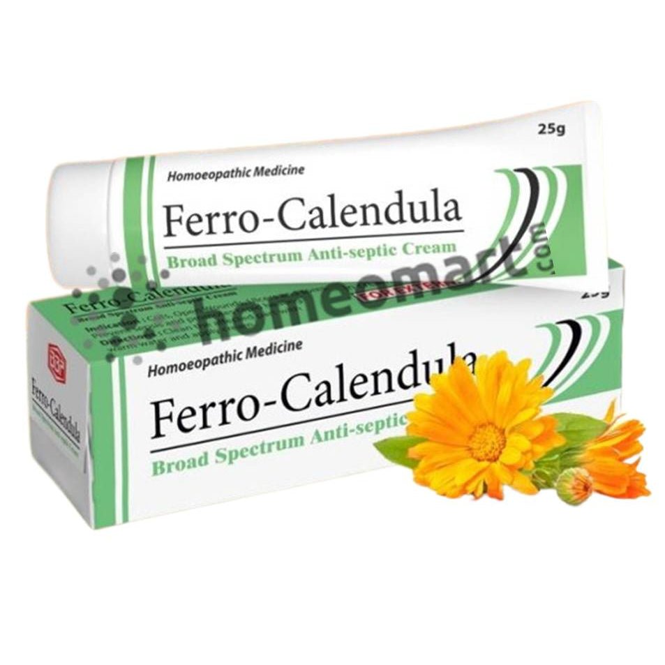 BBP Ferro-Calendula broad spectrum antiseptic cream . Best homeopathic cream for skin wounds and healing