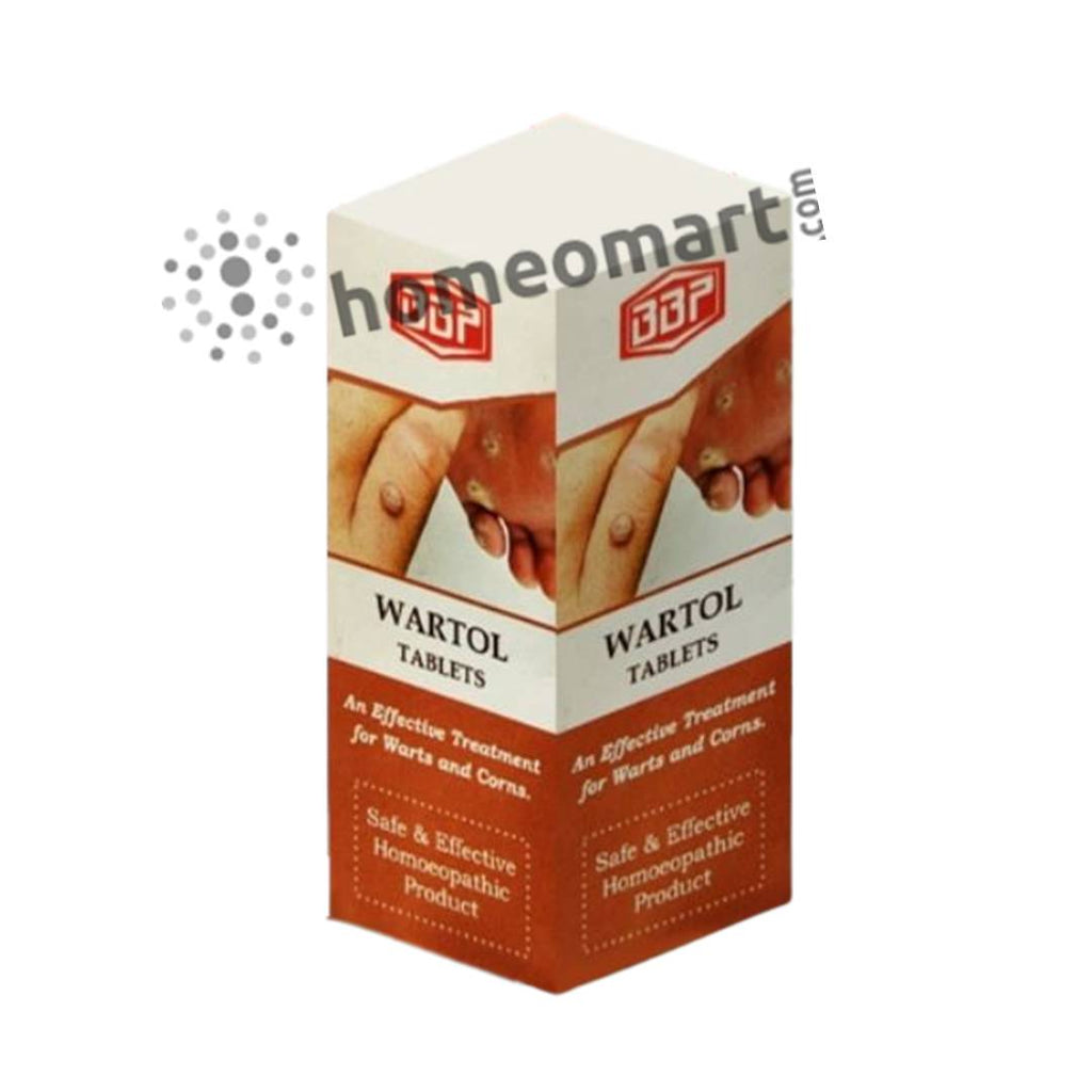 BBP Wartol homeopathy tablets for warts & corns