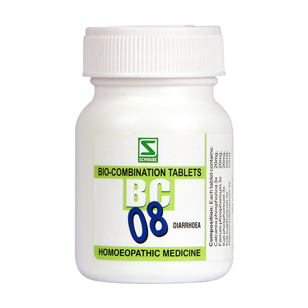 Schwabe Biocombination 8 (BC8) Diarrohoea tablets for watery stools (loose motions)
