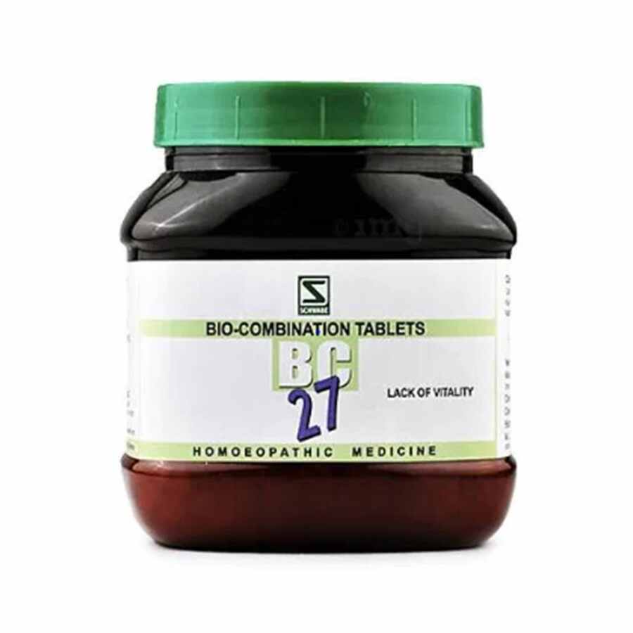 Schwabe Biocombination 27 (BC27) tablets for Lack of Vitality, Weakness, Trembling 550 Gms Pack