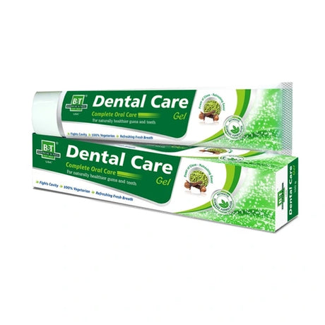 B&T Dental Gel fights cavities, bad breath & gum issues with Neem, Clove & Calendula. 100% vegetarian, fluoride-free herbal oral care for daily use.