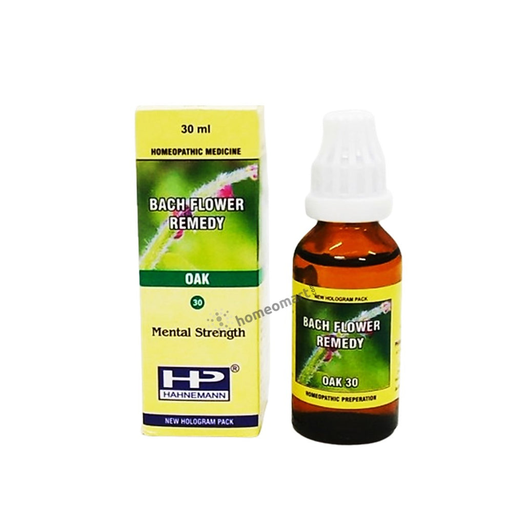 Hahnemann Bach flower remedy Oak for exhaustion, overwork, workaholic, fatigued, over-achiever