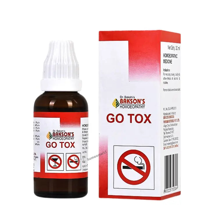 Baksons Go Tox homeopathic deaddiction drops, detoxifier