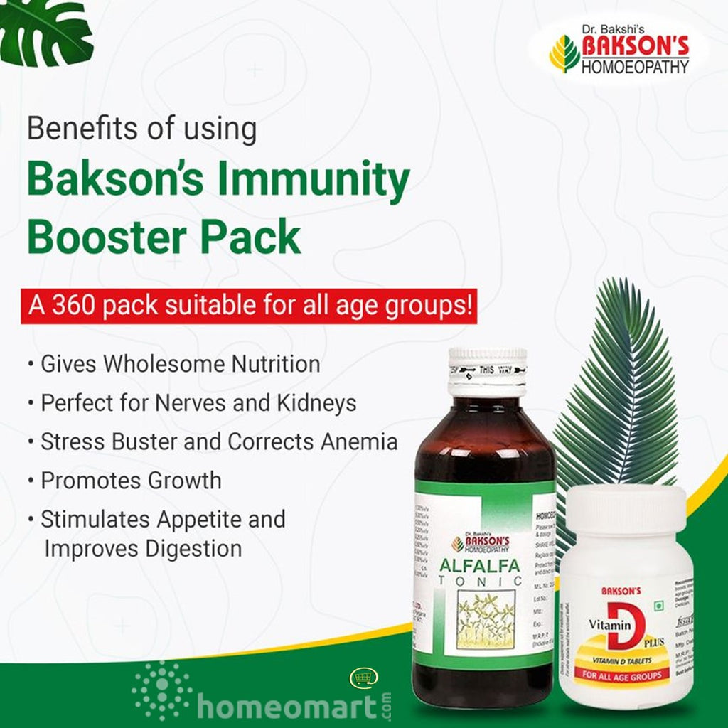 vitamin for immune boost with Bakson vitamin d plus and alfalfa