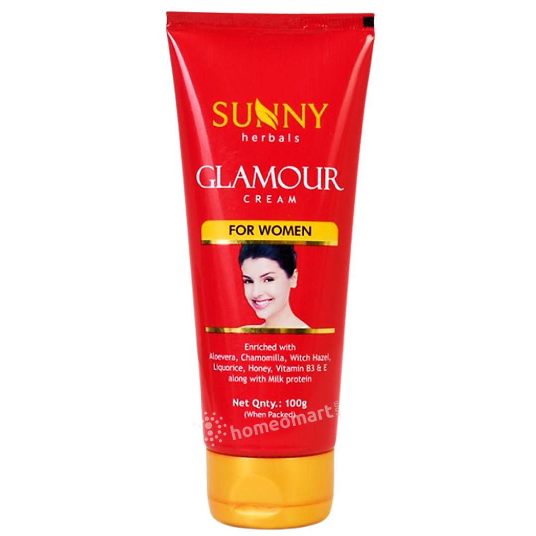 Bakson Sunny Herbal Glamour Cream for Women with Aloevera, Witch Hazel