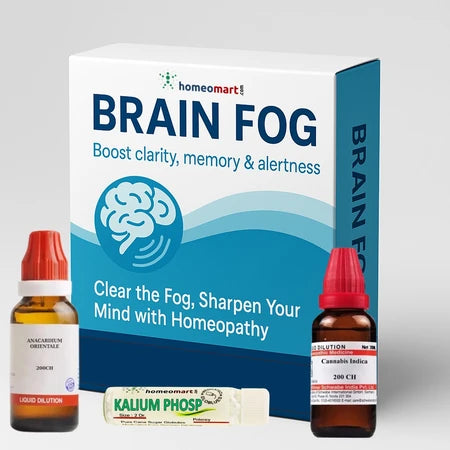 Natural homeopathic kit for brain fog, forgetfulness, poor focus, and mental fatigue. Boost clarity, memory & alertness—safe and side-effect-free.