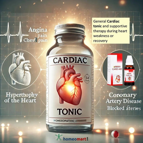 for common and chronic heart ailments, Improves circulation, stabilizes heartbeat, and enhances heart muscle tone