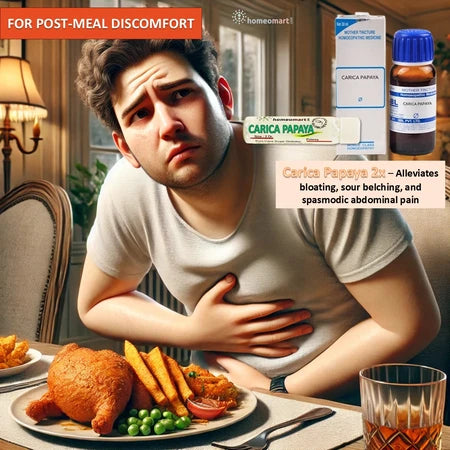 Carca homeopathy medicine reduces pain in the right hypochondrium (worsened after meals and provides relief in Gastritis cases