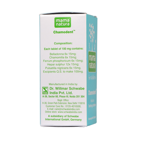 Schwabe Chamodent tablets carton box details