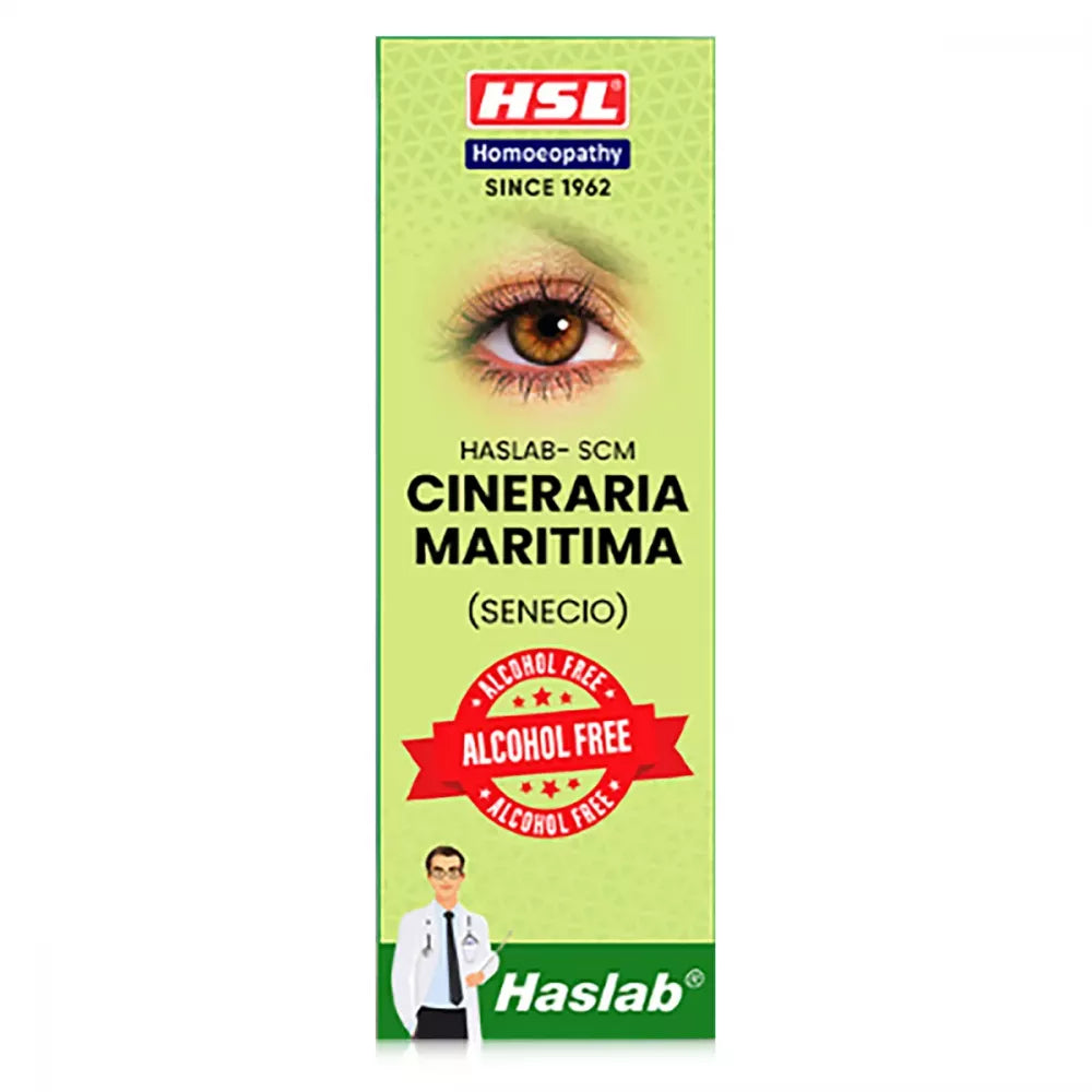 Homeopathic eye drops for early cataract, eye strain, redness & aging vision. Cineraria Maritima soothes, cleanses, and supports clear eyesight naturally.
