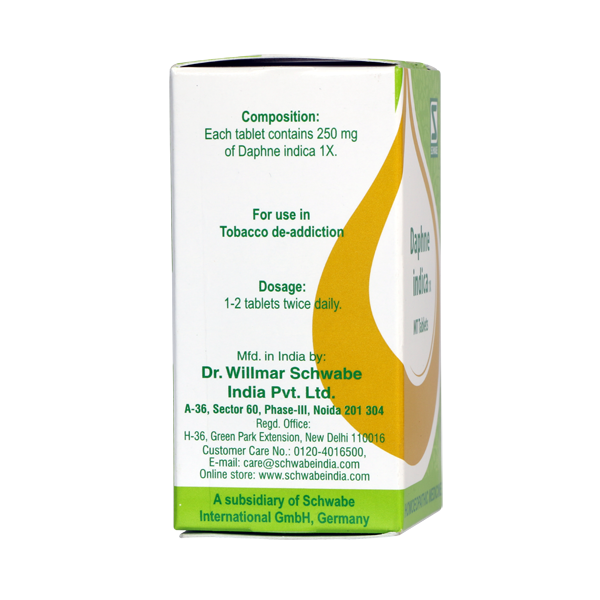 Schwabe Daphne Indica 1X tablets for Tobacco de-addiction, Quit smoking