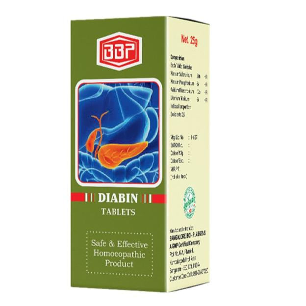 BBP Diabin Tablets - Natural Homeopathic Diabetes Care & Symptom Relief