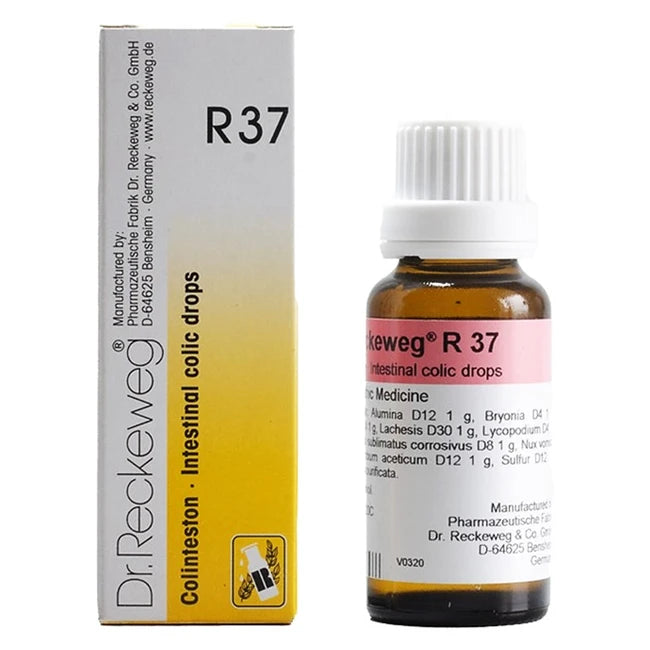 Dr. Reckeweg R37 bottle and packaging on a white background