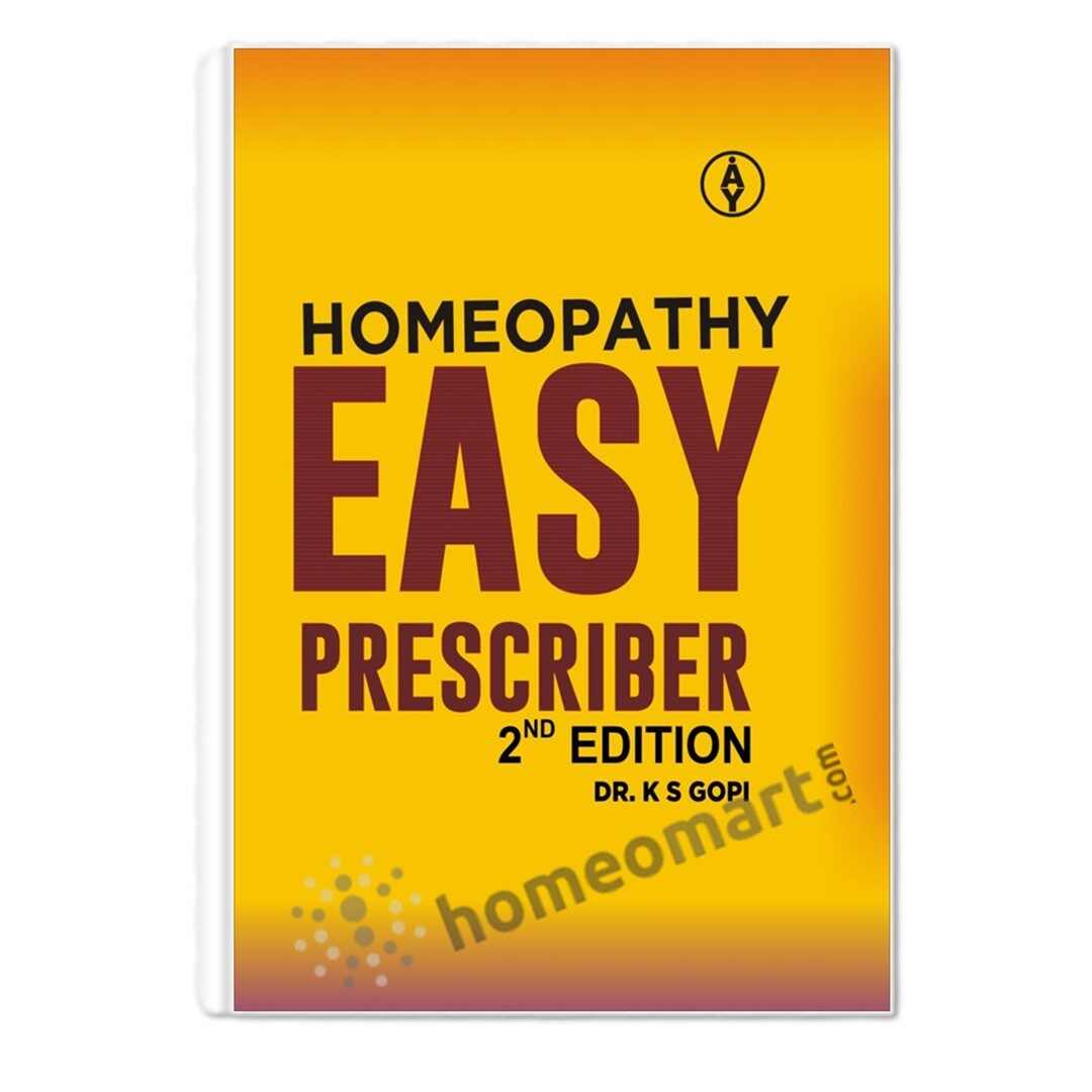 Homeopathy Easy Prescriber, Dr KS Gopi book, homeopathy prescribing book, homeopathic therapeutics book, homeopathy reference book,
