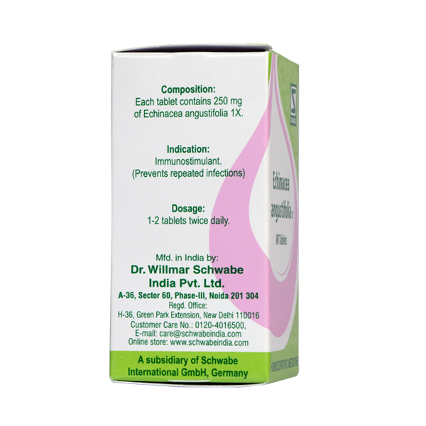 Schwabe Echinacea Angustifolia 1X Immunity Tablets, fights infections