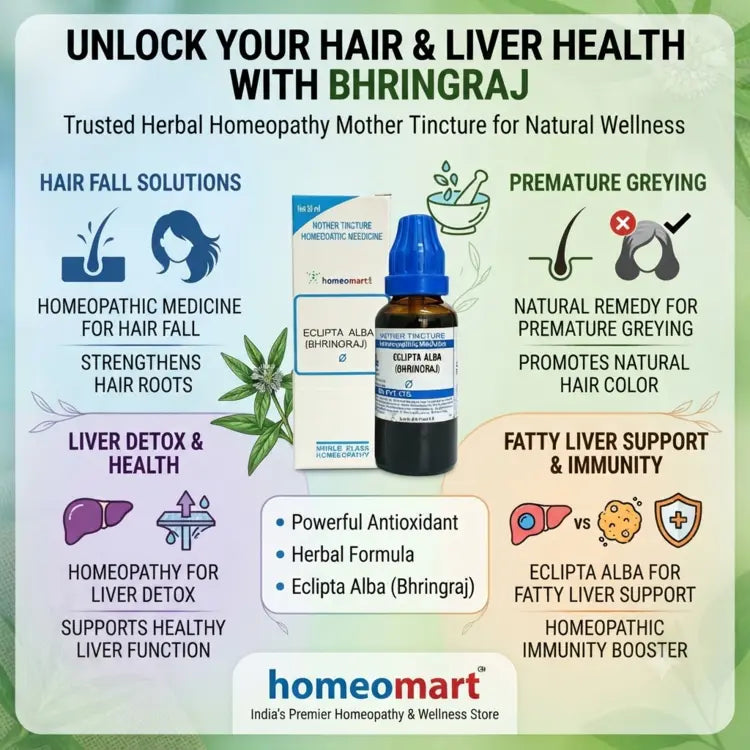 Eclipta Alba, Bhringraj, Mother Tincture, Homeopathy, Hair Growth, Hair Fall, Premature Greying, Healthy Hair, Liver Health, Liver Detox, Fatty Liver Support, Immunity, Digestive Health, Appetite Support