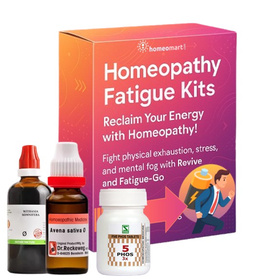 Revive & Fatigue-Go kits—homeopathic solutions for tiredness, stress & low energy. Boost stamina, clarity & recovery. 100% natural & doctor-advised.