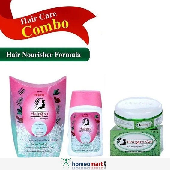 Fourrts Hairgro Gel & Shampoo Combo – Herbal Solution for Hair Fall & Dandruff
