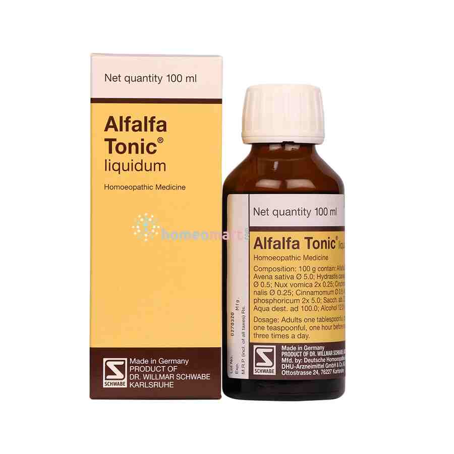 German Alfalfa Tonic, Schwabe Alfalfa Tonic, homeopathic health tonic, best tonic for weakness, appetite booster tonic, homeopathic tonic for energy, tonic for recovery after illness, family health tonic, homeopathic appetite tonic, German homeopathic tonic