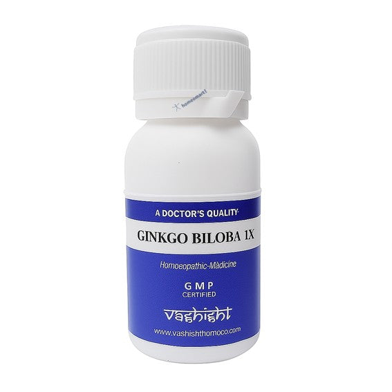 Vashishth Ginkgo Biloba IX bottle on a white background