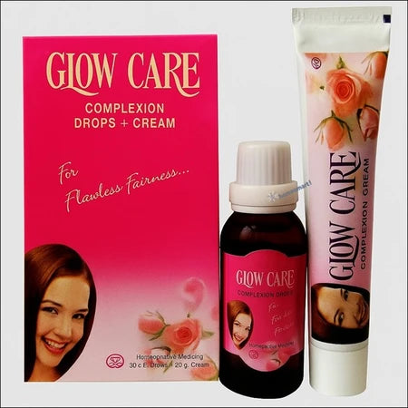 Glow Care exfoliates externally and repairs internally—your complete homeopathic solution for dull skin, blemishes & pigmentation.