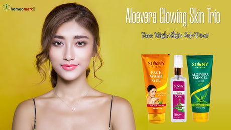 Skin gel and combination for glowing skin