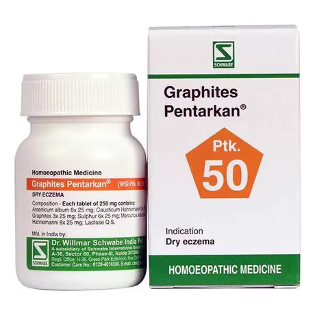 Schwabe Graphites Pentarkan Tablet for dry Eczema, Itching, Cracked & Scaly Skin