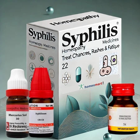 Treat syphilis symptoms naturally with homeopathy—chancres, skin rashes, fatigue & hair loss. Gentle, safe, and doctor-recommended remedies for lasting relief.
