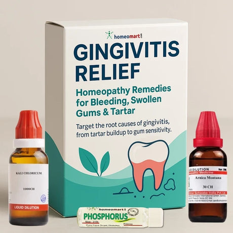 Stop bleeding gums and soothe inflammation—naturally. These homeopathic remedies target the root causes of gingivitis, from tartar buildup to gum sensitivity, with safe, side-effect-free ingredients like Phosphorus, Merc Sol, and Silicea.