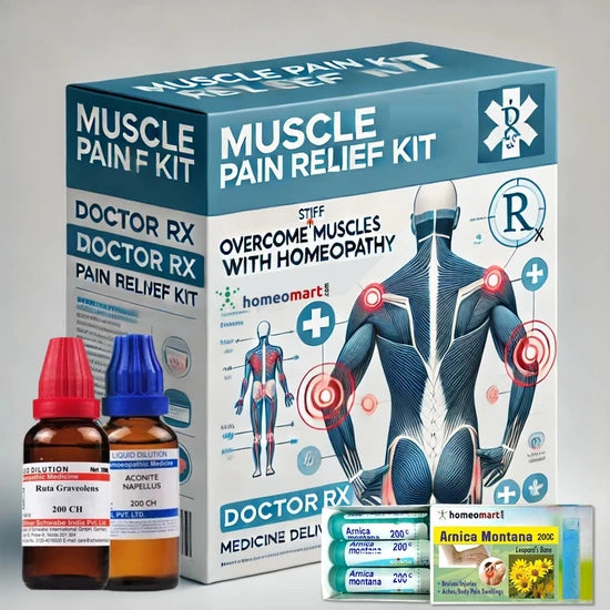 natural treatment for muscle aches with our doctor-recommended homeopathy kit. Featuring remedies like Arnica and Rhus Tox to overcome muscle stiffness