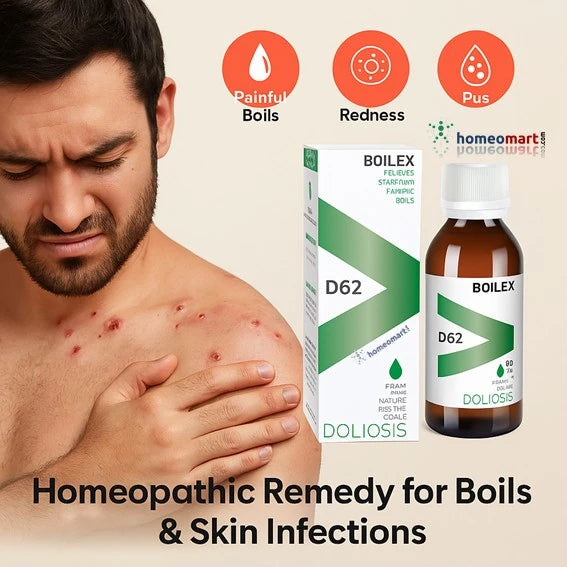 homeopathy remedy for painful skin boils with redness and pus