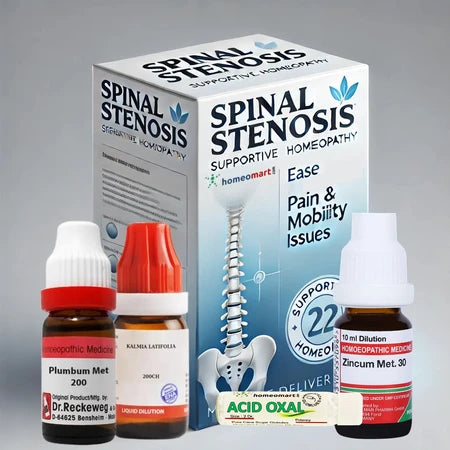 homeopathic remedies for spinal stenosis. Manage nerve pain, numbness & mobility challenges safely.