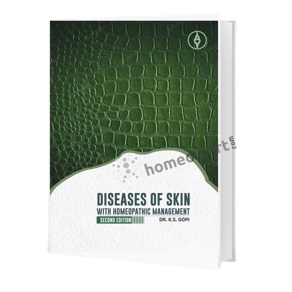 Homeopathy skin disease book titled Diseases of Skin and Homoeopathic Management