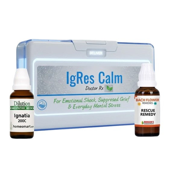 IgRes Calm product packaging with two stres relief bottles on a white background