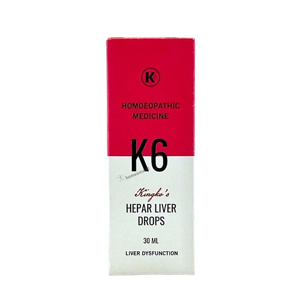 King & Co Hepar Liver Drops K6 for Jaundice, hepatic cirrhosis, fatty liver
