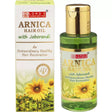 Lords Arnica Hair Oil with Jaborandi strengthens roots, reduces hair fall, dandruff & premature graying. Amla & Sandalwood add softness and shine.