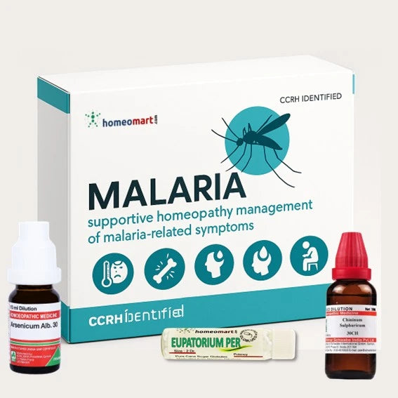 Homeopathy for relief from symptoms of malaria, CCRH recommended medicines