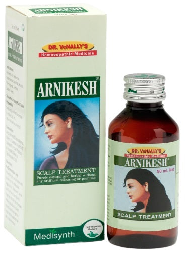 Medisynth Arnikesh Scalp Treatment Oil. Homeopathy Hair fall, Burning eyes, Insomnia
