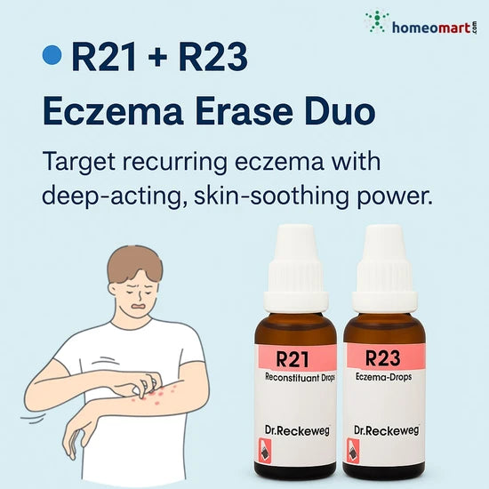 Target recurring eczema with deep-acting, skin-soothing homeopathy power.